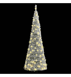 Sapin de Noël artificiel escamotable avec neige floquée 200 LED