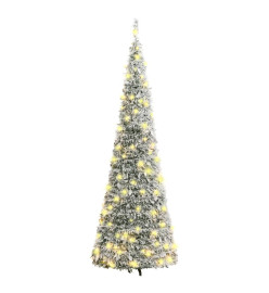 Sapin de Noël artificiel escamotable avec neige floquée 200 LED