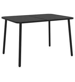 Ensemble de salle à manger de jardin 7 pcs anthracite acier
