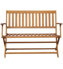 Banc de jardin avec coussin 120 cm Bois d'acacia massif