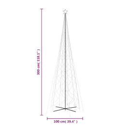 Arbre de Noël cône 3000 LED Blanc froid 230x800 cm