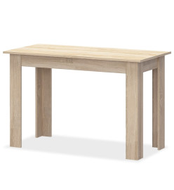 Table de salle à manger et bancs 3 pcs Aggloméré Chêne