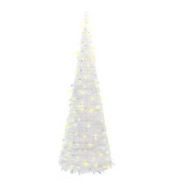 Sapin de Noël artificiel escamotable 50 LED blanc 120 cm