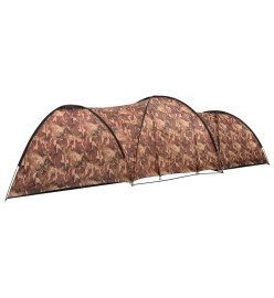 Tente igloo de camping 650x240x190 cm 8 personnes Camouflage