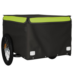 Remorque pour vélo noir et vert 45 kg fer