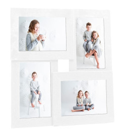 Collage de cadres photo pour photo de 4x(10x15 cm) Blanc MDF