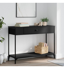 Table console noir 100x34,5x75 cm bois d'ingénierie