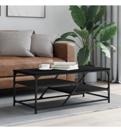 Table basse noir 100x49x40 cm bois d'ingénierie