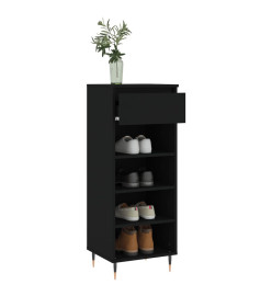 Armoire à chaussures Noir 40x36x105 cm Bois d'ingénierie