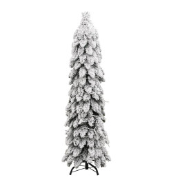 Sapin de Noël artificiel pré-éclairé avec 80 LED/neige floquée