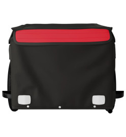 Remorque pour vélo noir et rouge 30 kg fer