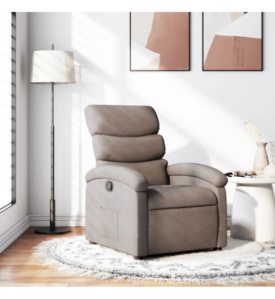 Fauteuil inclinable Taupe Tissu