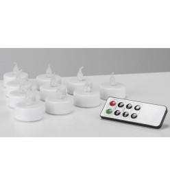 HI Bougies chauffe-plat avec télécommande 10 pcs