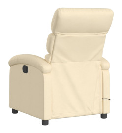 Fauteuil de massage inclinable Crème Tissu