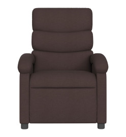 Fauteuil de massage inclinable Marron foncé Tissu