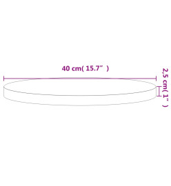 Dessus de table Ø40x2,5 cm rond bois massif de hêtre