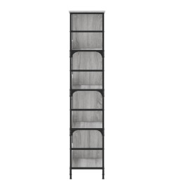 Bibliothèque sonoma gris 78,5x33x153 cm bois d'ingénierie