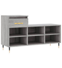 Armoire à chaussures Sonoma gris 102x36x60 cm Bois d'ingénierie