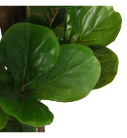 Ficus lyrata artificiel 96 feuilles 80 cm vert