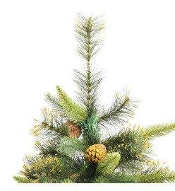 Sapin de Noël artificiel articulé avec pommes de pin 240 cm