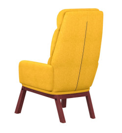 Chaise de relaxation Jaune moutarde Tissu