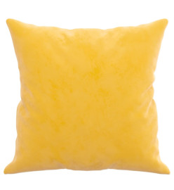 Coussins décoratifs 2 pcs Jaune 40x40 cm Velours