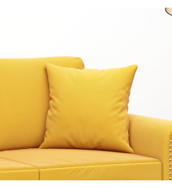 Coussins décoratifs 2 pcs Jaune 40x40 cm Velours