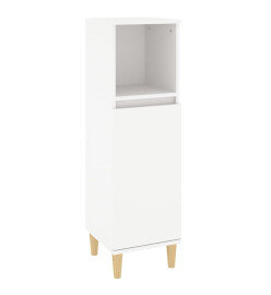 Armoire de salle de bain blanc 30x30x100 cm bois d'ingénierie