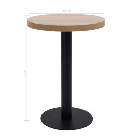 Table de bistro Marron clair 60 cm MDF