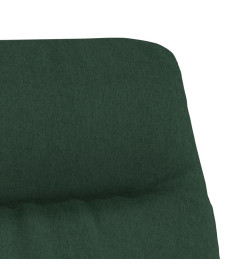 Chaise de relaxation Vert foncé Tissu