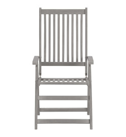 Chaises inclinables de jardin 3 pcs avec coussins Bois d'acacia