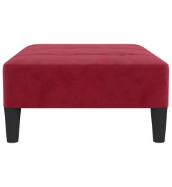 Repose-pied Rouge bordeaux 78x56x32 cm Velours