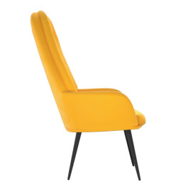 Chaise de relaxation Jaune moutarde Velours