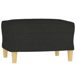 Ensemble de canapés 3 pcs avec coussins noir tissu