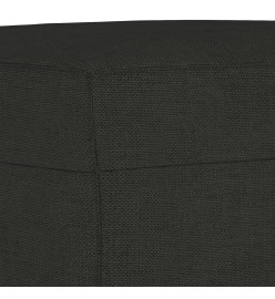 Ensemble de canapés 3 pcs avec coussins noir tissu