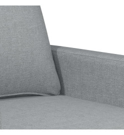 Canapé à 2 places Gris clair 140 cm Tissu