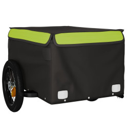 Remorque pour vélo noir et vert 30 kg fer