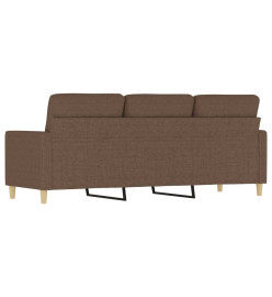 Canapé à 3 places Marron 180 cm Tissu