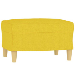 Ensemble de canapés 4 pcs avec coussins Jaune clair Tissu