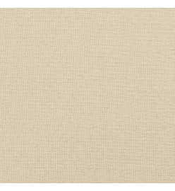 Canapé 2 places avec oreillers décoratifs crème 120 cm tissu