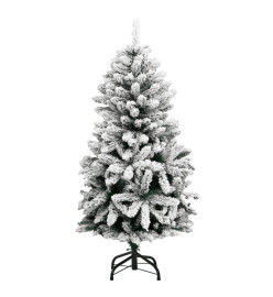 Sapin de Noël artificiel à charnières avec neige floquée 150 cm