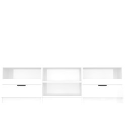 Meuble TV Blanc brillant 150x33,5x45 cm Bois d'ingénierie