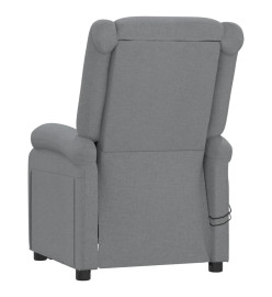 Fauteuil électrique de massage Gris clair Tissu