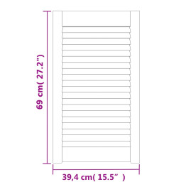 Portes à persiennes 4 pcs Bois de pin massif 69x39,4 cm