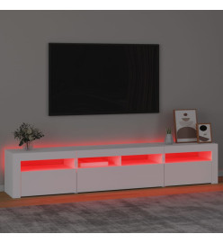 Meuble TV avec lumières LED Noir 210x35x40 cm