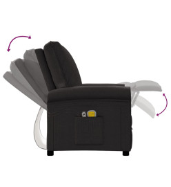 Fauteuil électrique de massage Noir Tissu