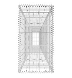 Mur en gabion avec couvercle Acier galvanisé 600x50x100 cm