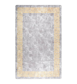 Tapis lavable antidérapant 80x150 cm Gris