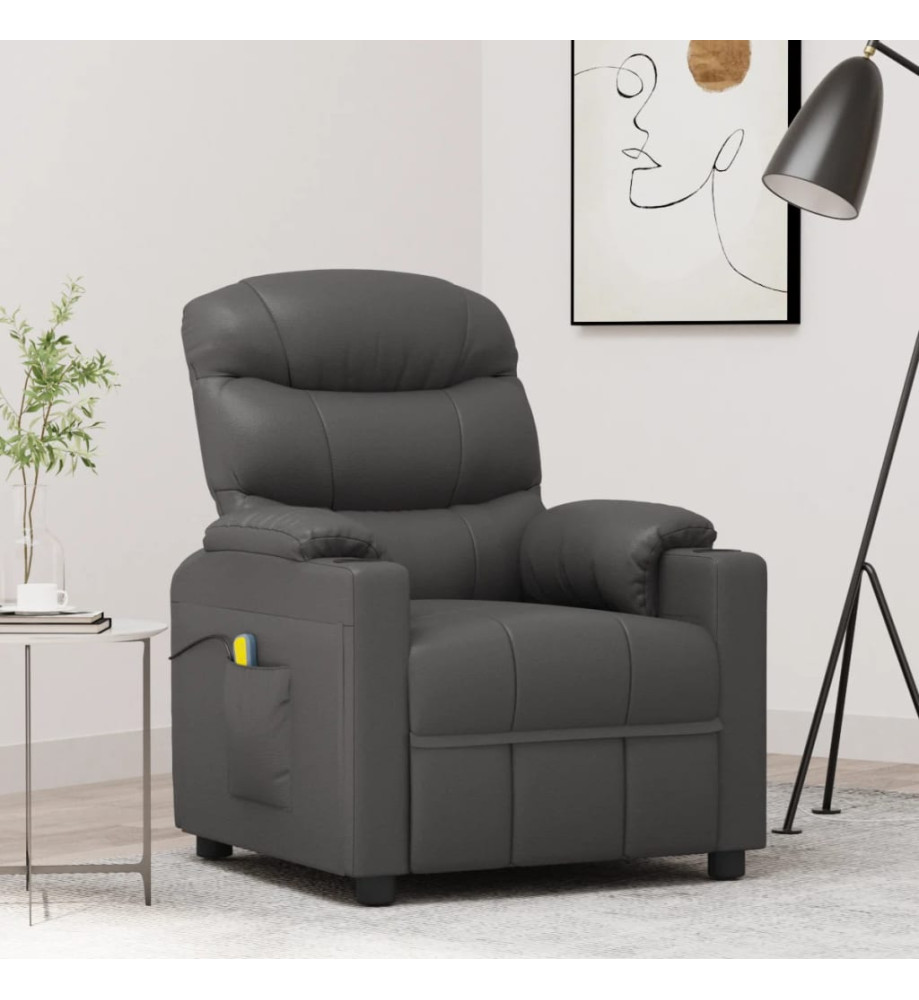 Fauteuil de massage Gris Similicuir