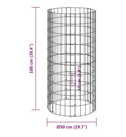 Composteur de jardin Ø50x100 cm Acier galvanisé